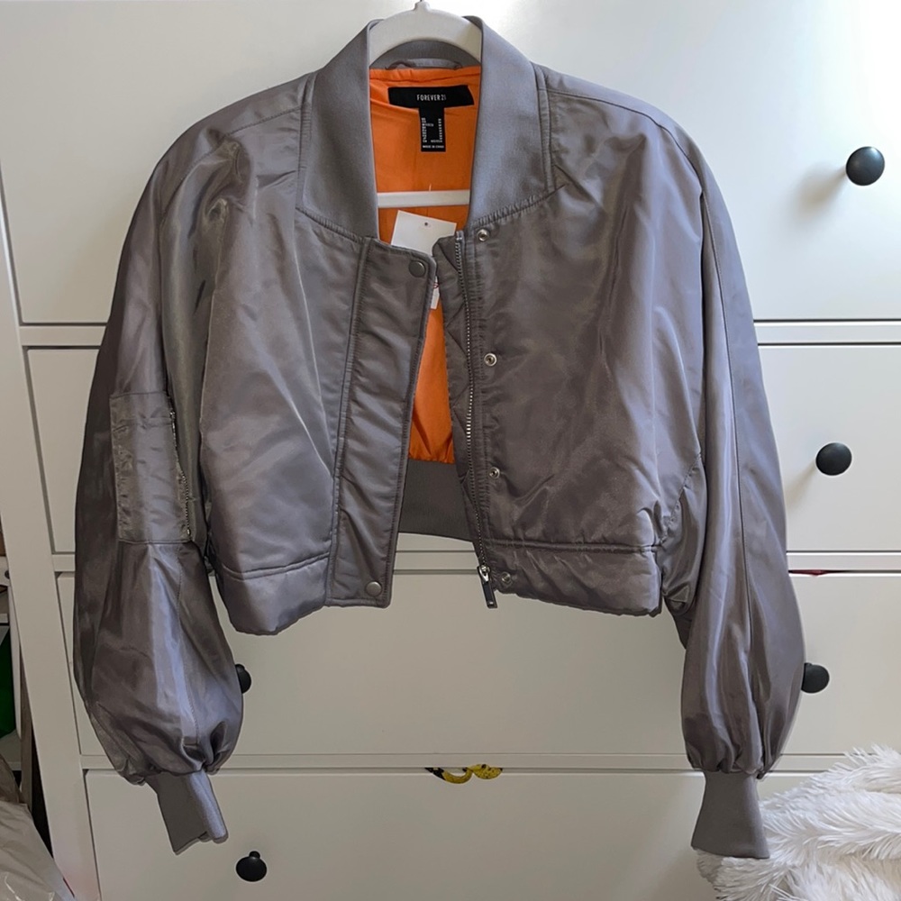 Baggy Crop Bomber Jacket